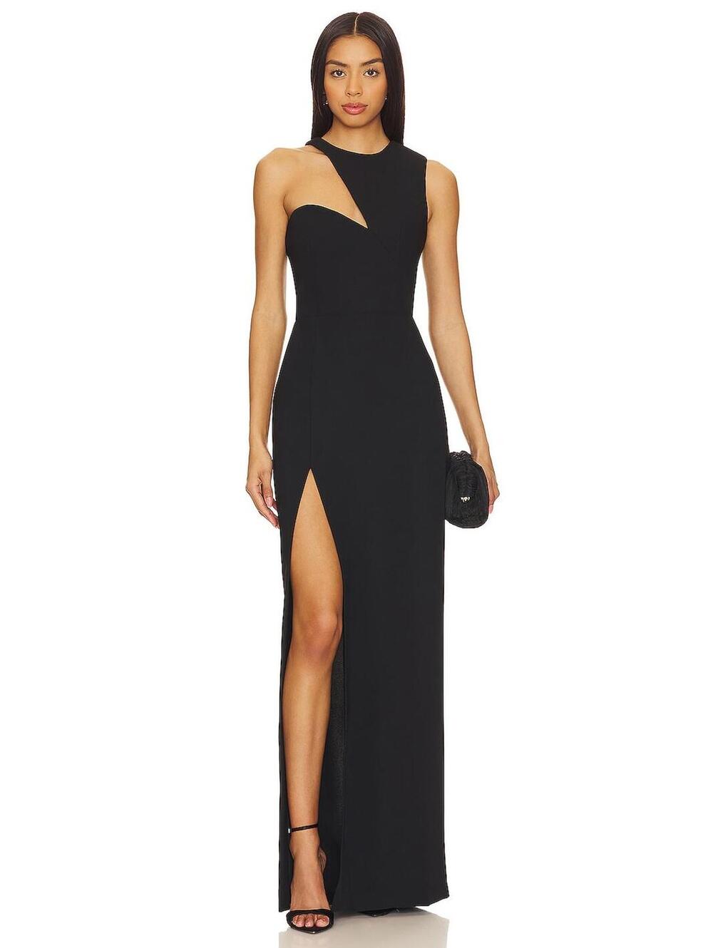 Amanda Uprichard X REVOLVE Gilda Gown in Black